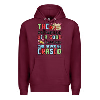 Burgundy the influence of a good teacher can never be  eras Premium Hoodie - MaliasSmallBusiness