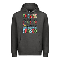 Charcoal Heather the influence of a good teacher can never be  eras Premium Hoodie - MaliasSmallBusiness