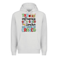 Dove Grey the influence of a good teacher can never be  eras Premium Hoodie - MaliasSmallBusiness