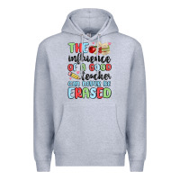 Heather Grey the influence of a good teacher can never be  eras Premium Hoodie - MaliasSmallBusiness