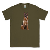 Army Green german shepherd Classic Tee - RanaPortraitStore