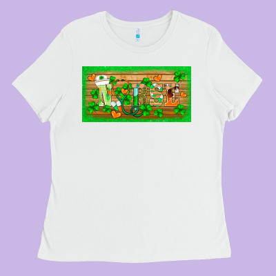 St.patricks Nurse License Plate Template Ladies Tee Designed By Barkaloodesign
