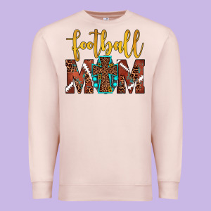 Football Mom Premium Sweatshirt Designed By Jahusdesignshop