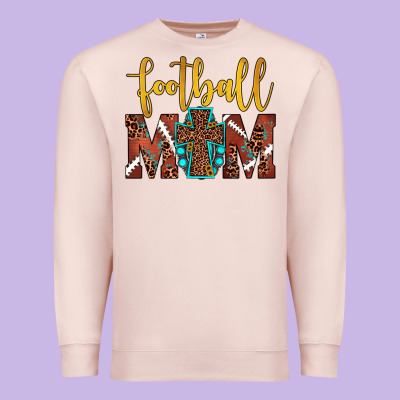 Football Mom Premium Sweatshirt Designed By Jahusdesignshop