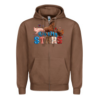 Chestnut Horse pig chicken with oh my stars Zipper Hoodie - Neo Western