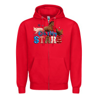 Red Horse pig chicken with oh my stars Zipper Hoodie - Neo Western