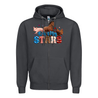 Smoke Horse pig chicken with oh my stars Zipper Hoodie - Neo Western