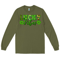 Army Green lucky vibes Long Sleeve Tee - RanaPortraitStore