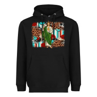 Black san judas leopard cowhide background Heavyweight Hoodie - JahusDesignShop