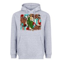 Heather Grey san judas leopard cowhide background Heavyweight Hoodie - JahusDesignShop