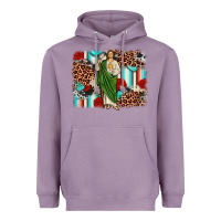 Lavender san judas leopard cowhide background Heavyweight Hoodie - JahusDesignShop
