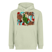 Matcha san judas leopard cowhide background Heavyweight Hoodie - JahusDesignShop