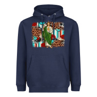 Navy san judas leopard cowhide background Heavyweight Hoodie - JahusDesignShop