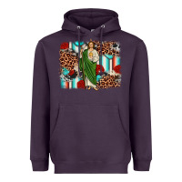 Plum san judas leopard cowhide background Heavyweight Hoodie - JahusDesignShop