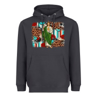 San Judas Leopard Cowhide Background Heavyweight Hoodie | Teevron