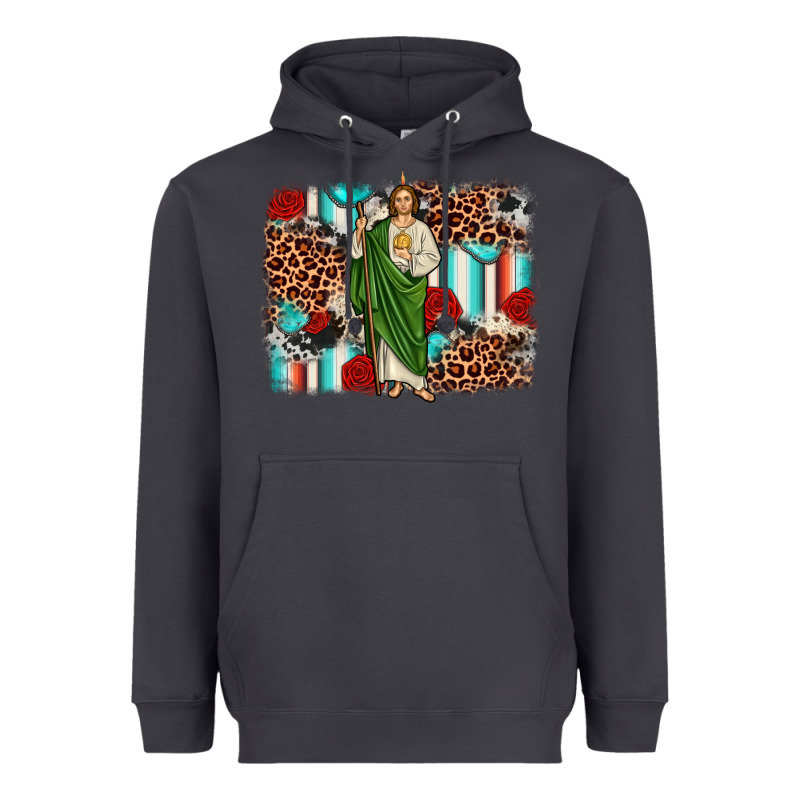 San Judas Leopard Cowhide Background Heavyweight Hoodie by JahusDesignShop | Teevron