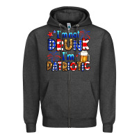 Charcoal Heather I'm not drunk I'm patriotic Zipper Hoodie - Neo Western