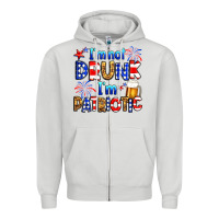 Dove Grey I'm not drunk I'm patriotic Zipper Hoodie - Neo Western