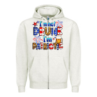 Oatmeal Heather I'm not drunk I'm patriotic Zipper Hoodie - Neo Western