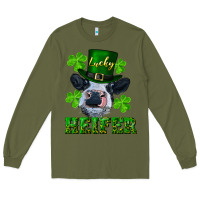 Army Green lucky heifer Long Sleeve Tee - RanaPortraitStore