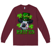 Burgundy lucky heifer Long Sleeve Tee - RanaPortraitStore