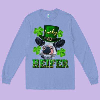 Lucky Heifer Long Sleeve Tee Designed By Ranaportraitstore