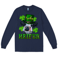 Navy lucky heifer Long Sleeve Tee - RanaPortraitStore