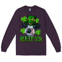 Plum lucky heifer Long Sleeve Tee - RanaPortraitStore