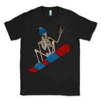 Black skeleton snowboard Classic Tee - FaDigitalArtStudio