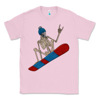 Bubblegum Pink skeleton snowboard Classic Tee - FaDigitalArtStudio