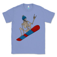 Colony Blue skeleton snowboard Classic Tee - FaDigitalArtStudio