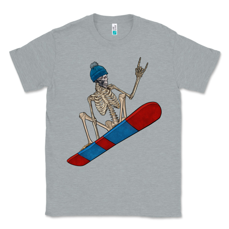 Skeleton Snowboard Classic Tee by FaDigitalArtStudio | Teevron