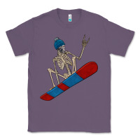 Lavender skeleton snowboard Classic Tee - FaDigitalArtStudio