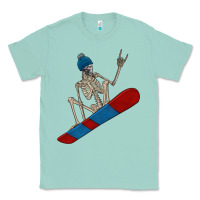 Seafoam skeleton snowboard Classic Tee - FaDigitalArtStudio
