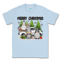 Dusty Blue merry christmas gnomies Classic Tee - texasbilliewilder