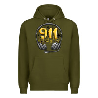 Army Green 911 dispatcher Premium Hoodie - MaliasSmallBusiness
