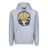 Heather Grey 911 dispatcher Premium Hoodie - MaliasSmallBusiness