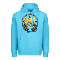 Ocean Blue 911 dispatcher Premium Hoodie - MaliasSmallBusiness