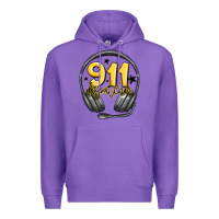 Purple 911 dispatcher Premium Hoodie - MaliasSmallBusiness