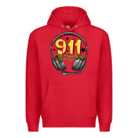 Red 911 dispatcher Premium Hoodie - MaliasSmallBusiness