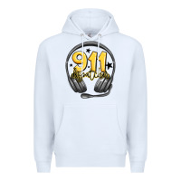White 911 dispatcher Premium Hoodie - MaliasSmallBusiness
