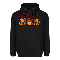 Black firefighter  mom Heavyweight Hoodie - AdoDesignShop