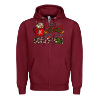 Burgundy just a girl who loves christmas Zipper Hoodie - CowhideDigitalArt