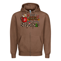 Chestnut just a girl who loves christmas Zipper Hoodie - CowhideDigitalArt
