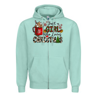 Just A Girl Who Loves Christmas Zipper Hoodie | Teevron