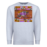 Heather Grey mama bear sunflowers purple Premium Sweatshirt - Jasminsmagicworld
