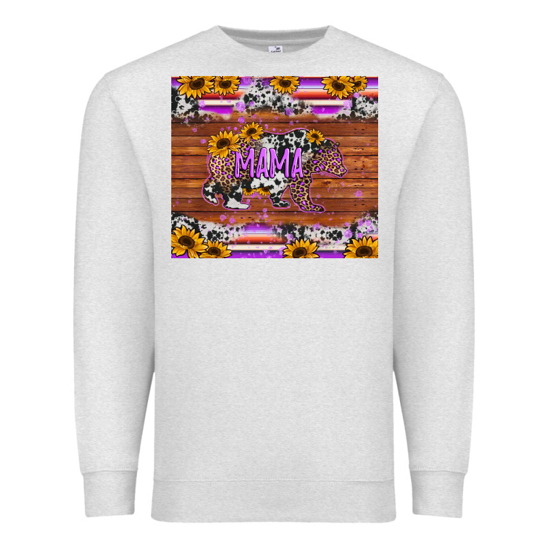 Mama Bear Sunflowers Purple Premium Sweatshirt by Jasminsmagicworld | Teevron