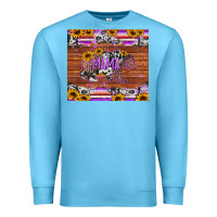 Ocean Blue mama bear sunflowers purple Premium Sweatshirt - Jasminsmagicworld