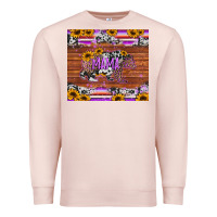 Pale Pink mama bear sunflowers purple Premium Sweatshirt - Jasminsmagicworld