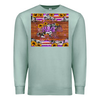 Seafoam mama bear sunflowers purple Premium Sweatshirt - Jasminsmagicworld